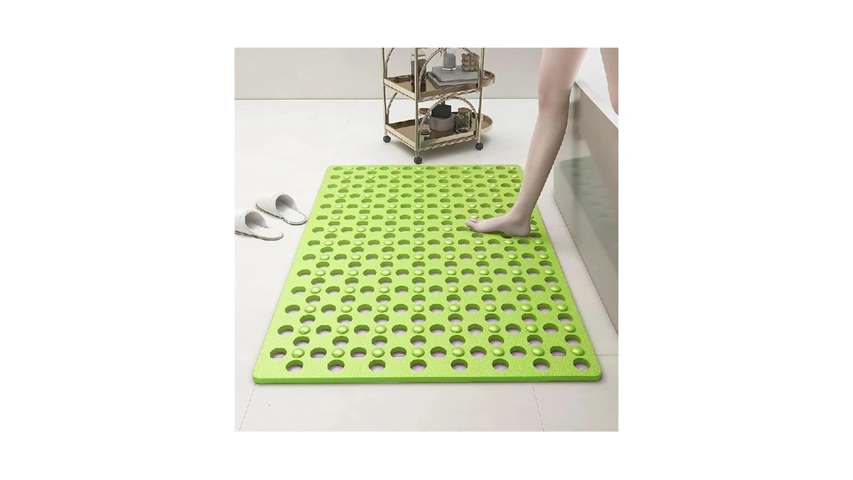 Non-slip Bathtub Mat 31.5"x17.7" - 200+ Suction Cups, Quick-dry Pvc
