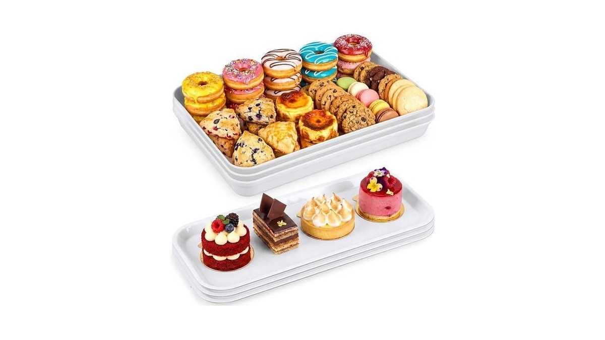 Tiangrid 6 Pcs Large Serving Tray And Platters For Party,