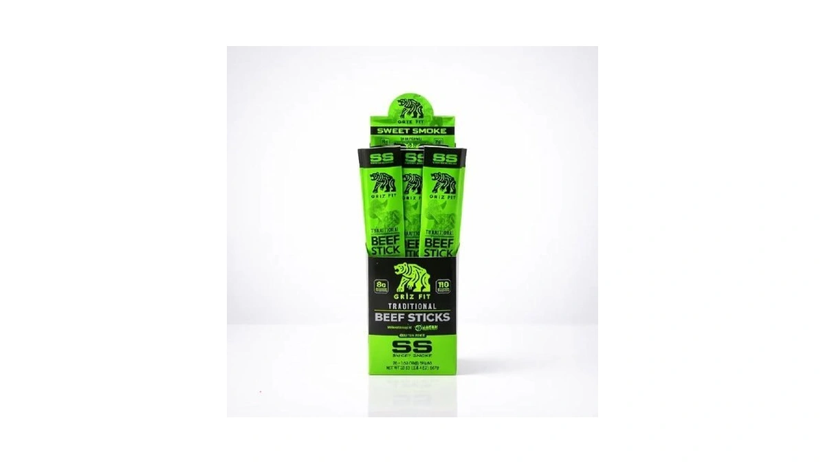 Griz Fit Sweet Smoke Beef Sticks 20-pack – Grass Fed