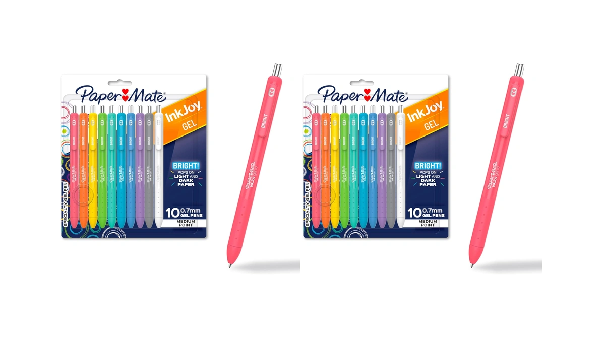 Paper Mate Inkjoy Bright Pens, Gel Pens, Medium Point (0.7mm),