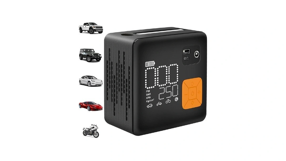 Portable Tire Inflator, 150psi Fast & Cordless Air Compressor For