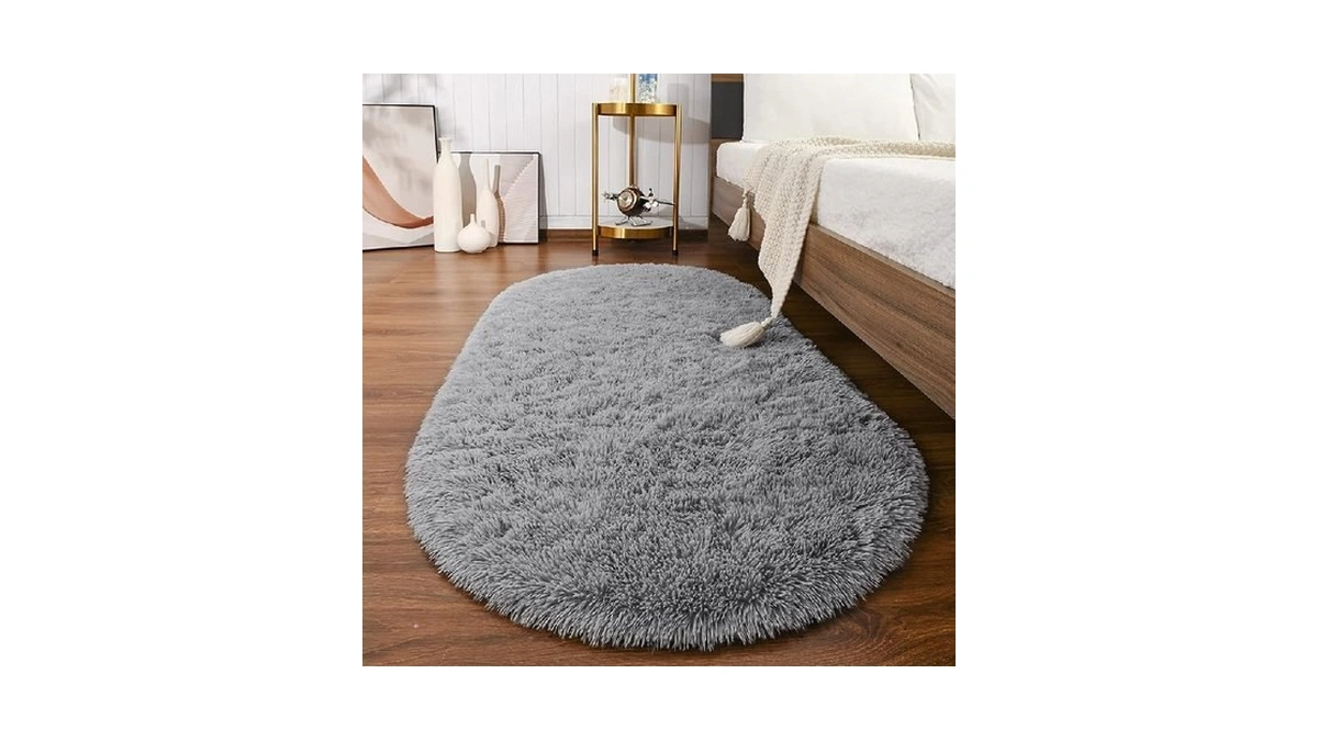 Softlife Fluffy Rugs For Bedroom, 2 Packs Shag Cute Area