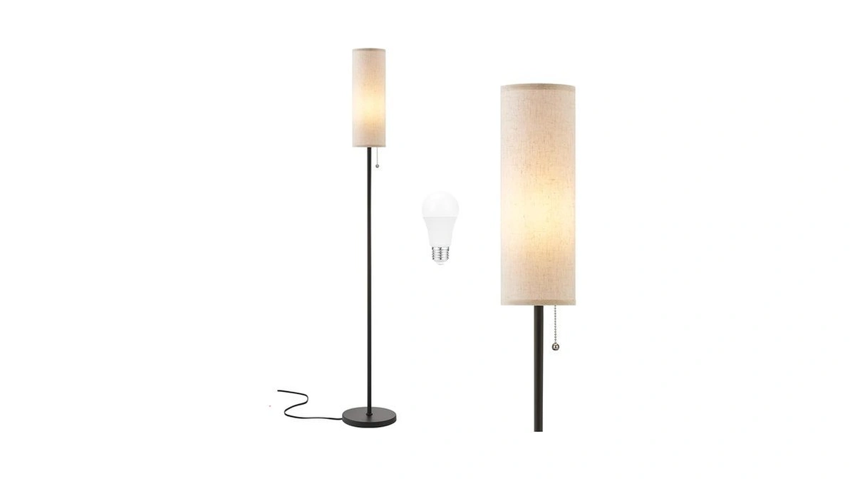 Ambimall 64" Floor Lamp With 9w Led Bulb & Beige