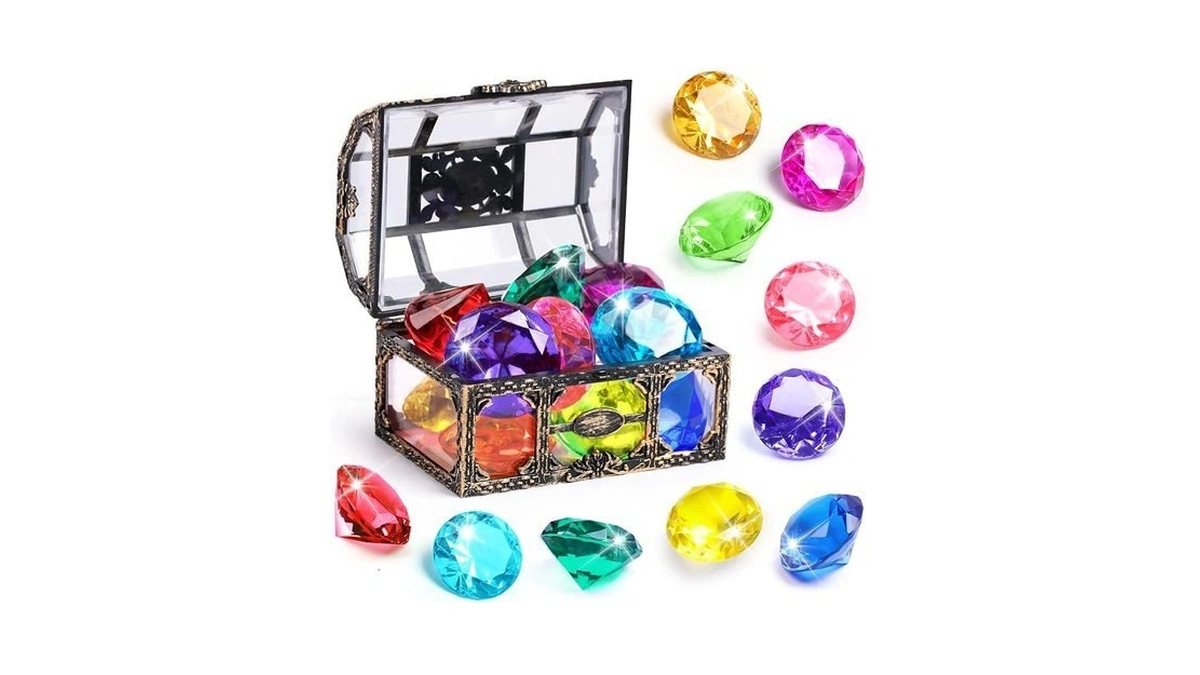 Diving Gem Pool Toy 10pcs Dishio Big Colorful Diamond Diving