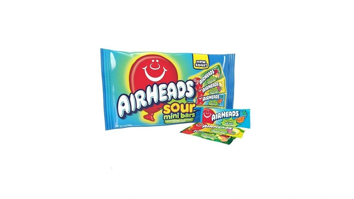 Airheads Sour Mini Candy Bars, Taffy Variety Pack, 12 Oz