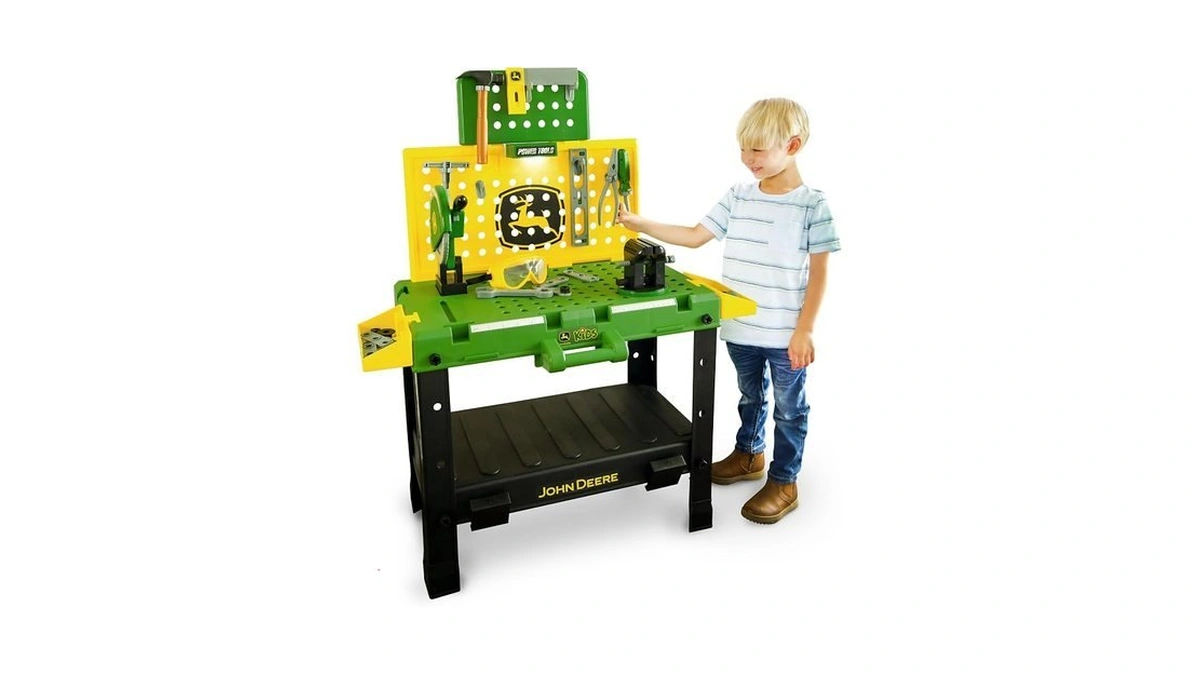 John Deere Kids Workbench, Power Tools Workshop - 39 Pieces