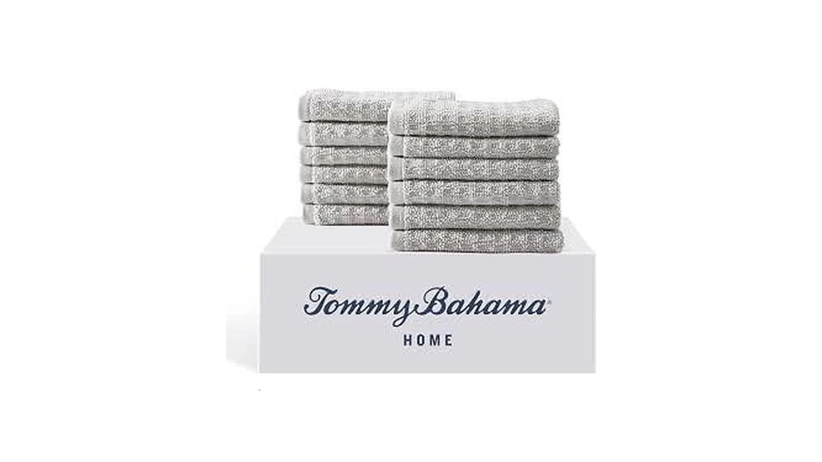 Tommy Bahama - Washcloths, Soft & Absorbent Cotton Towels, Low