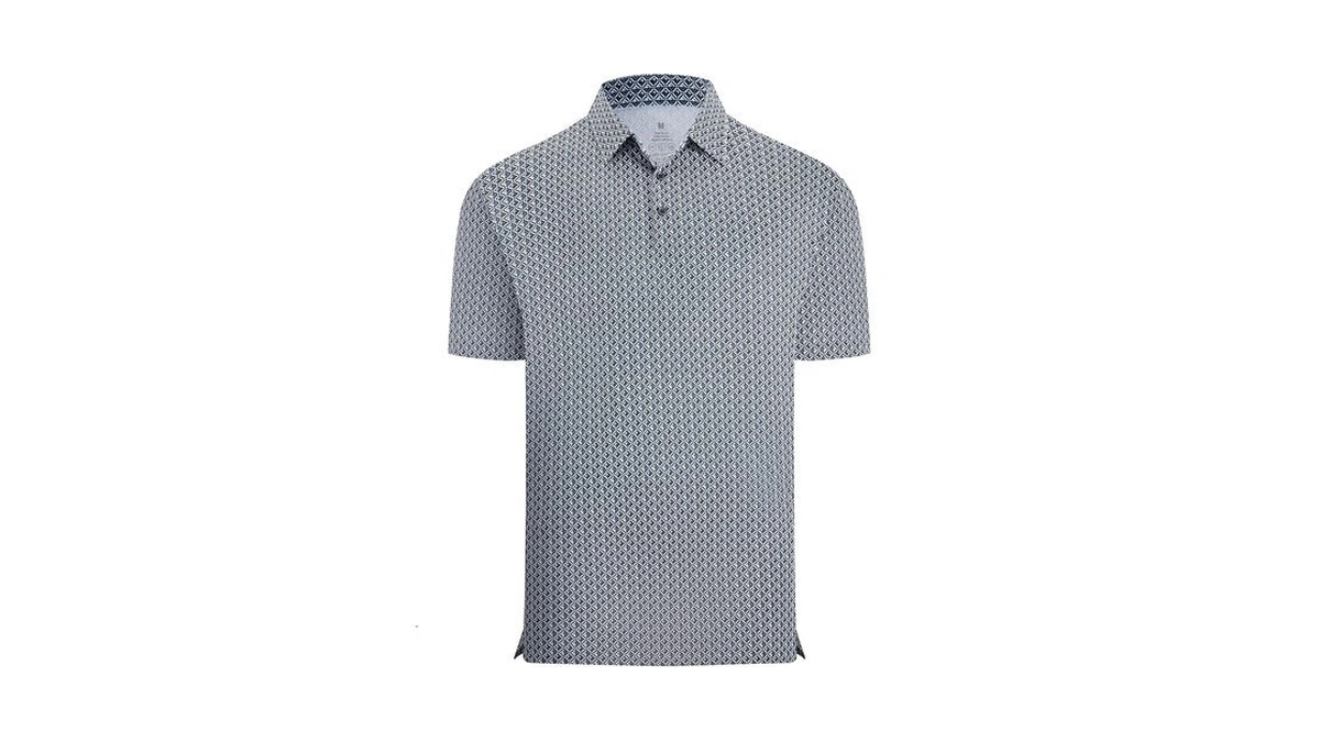 Esabel.c Men's Print Golf Shirt Breeze Polo Shirt Moisture Wicking,navy/white