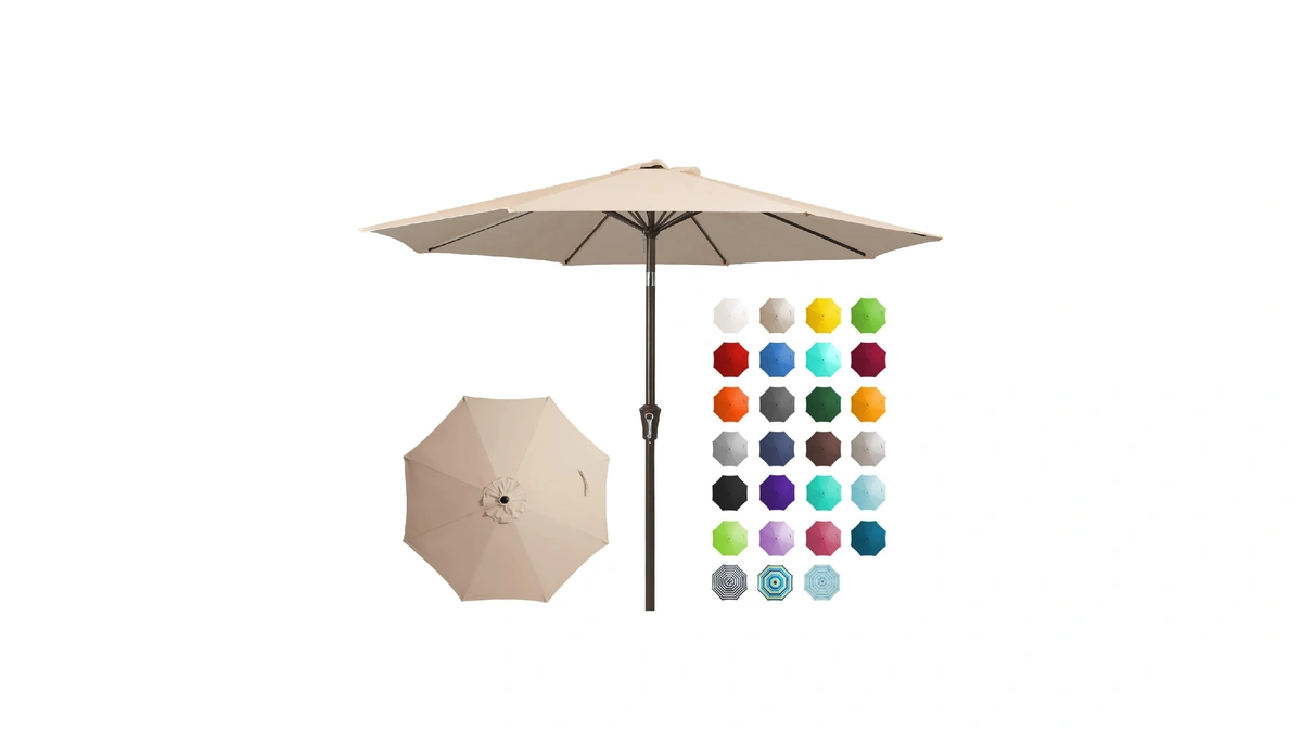 Amazon : Jearey 9ft Outdoor Patio Umbrella Outdoo