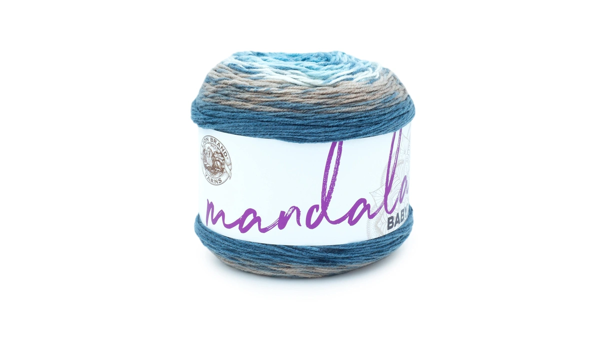Lion Brand Yarn (1 Skein) Mandala Baby Yarn, Wishing Well,