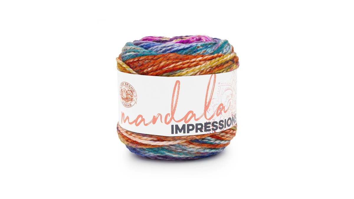 Lion Brand Yarn Mandala Impressions, Multicolor Yarn For Knitting, Crochet