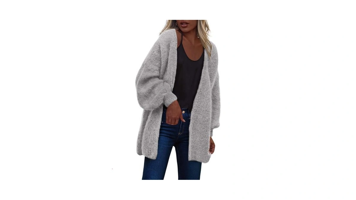 Dowerme Women Open Front Cardigans Trendy Fall Long Sleeve Drop