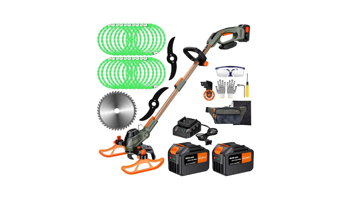 Wegofly 13" Electric Weed Wacker, 4 In 1 Cordless String