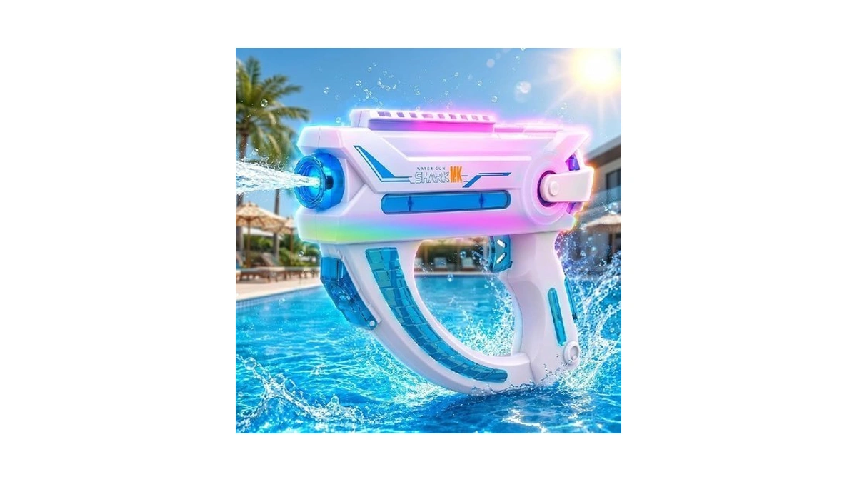 Electric Water Gun For Kids/adults, Dynamic Cool Led Lights&fully Automatic
