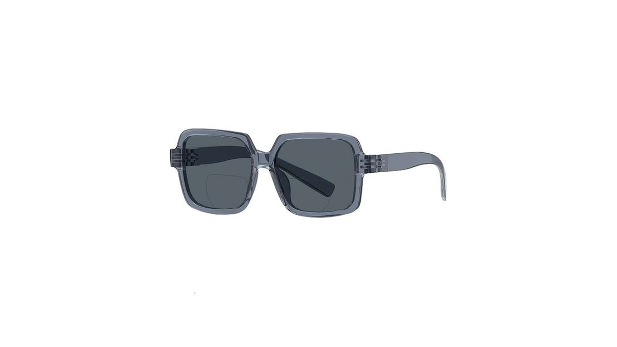 Eyekepper Bifocal Sunglasses For Women Men 1.0, Grey Square Frame