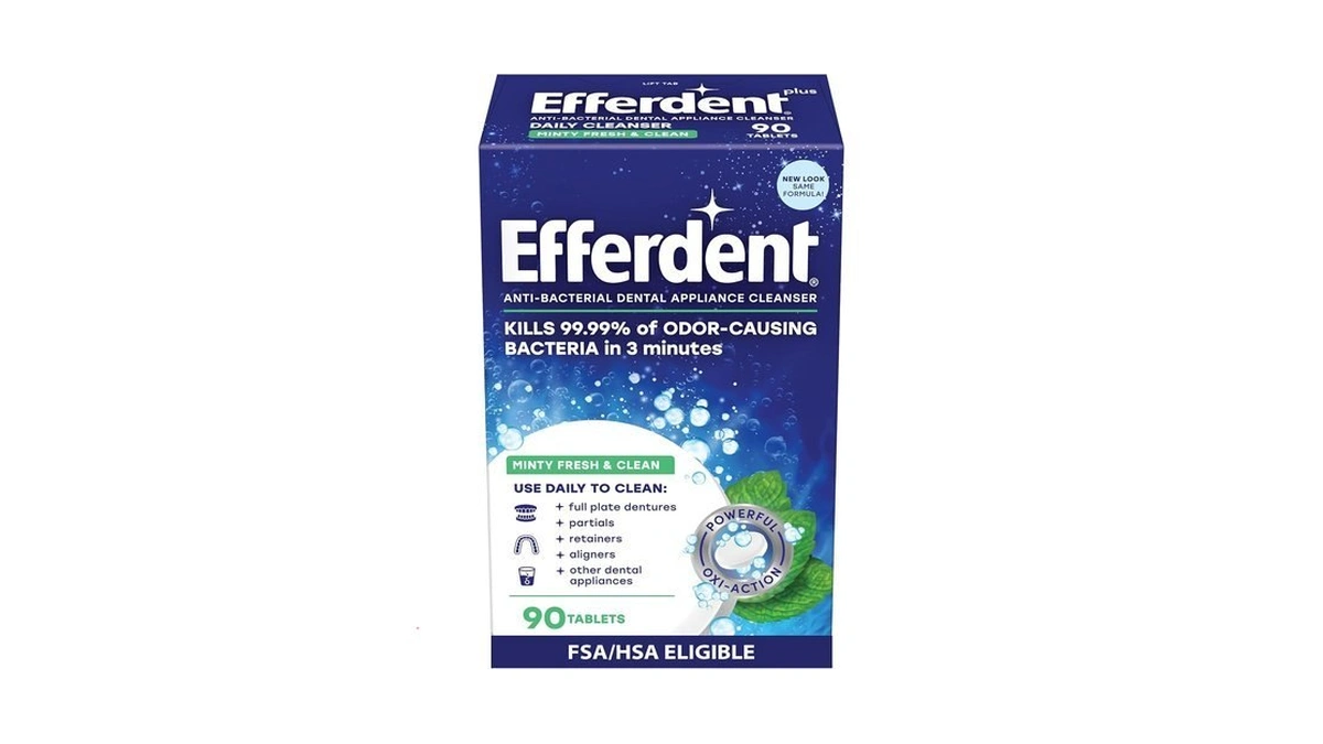 Efferdent Denture Cleaner Tablets – Dental Appliances, Aligners, Mouth Guard,