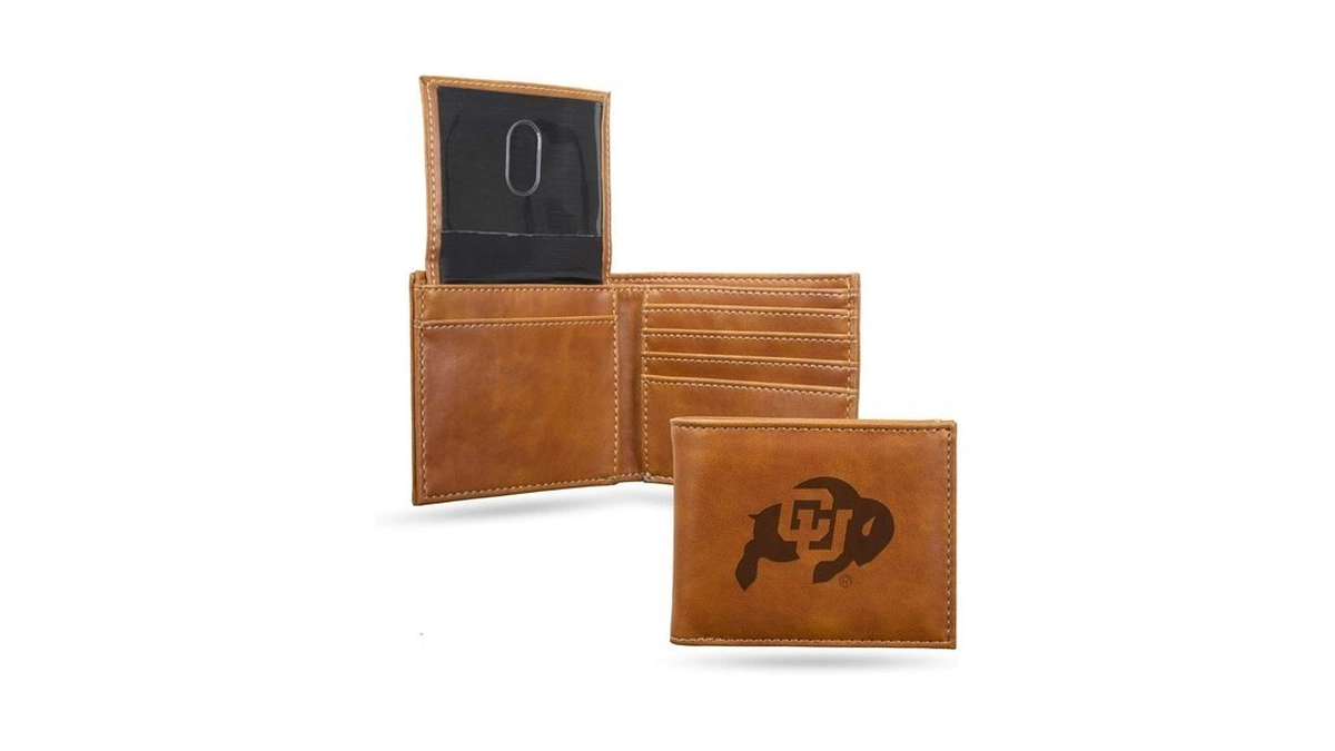 Rico Industries Colorado Buffaloes Laser Engraved Bill-fold Wallet - Slim