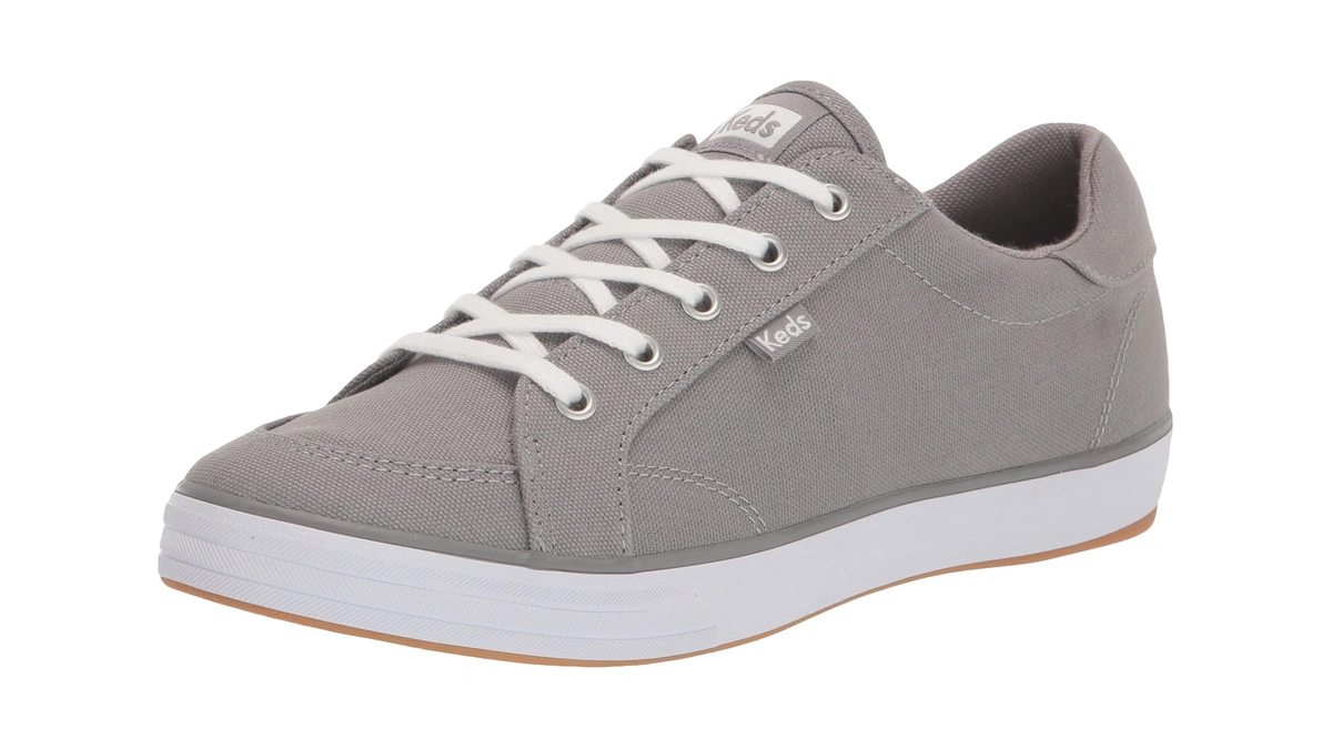 Keds Center 3 Lace Up, Sneaker Womens, Grey Canvas, 11