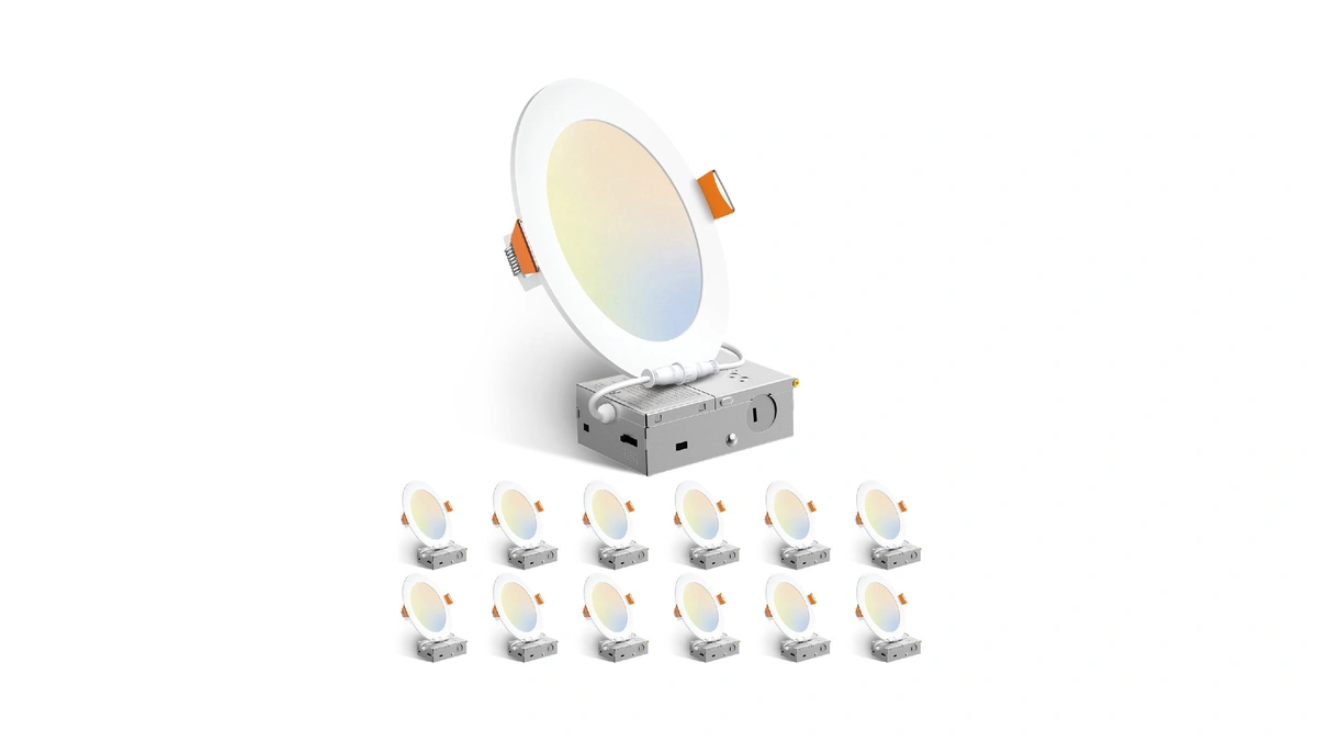 Amico 12 Pack 6 Inch 5cct Ultra-thin Led Recessed Ceiling