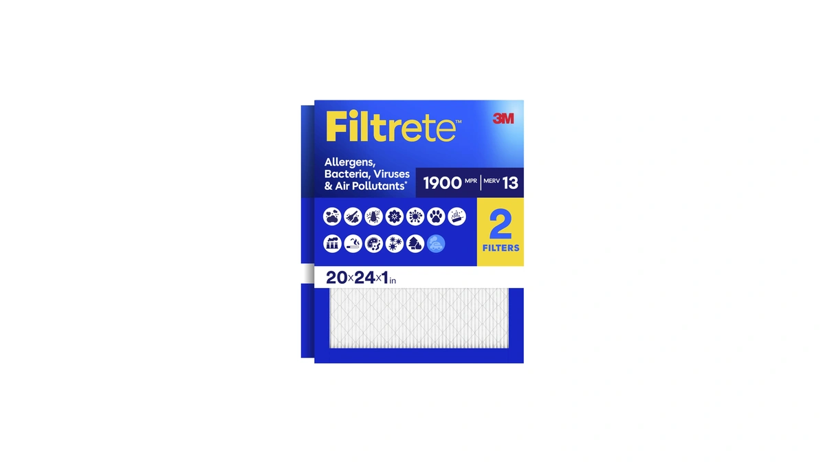 Filtrete 20x24x1 Air Filter, Merv 13 Mpr 1900, Allergens, Bacteria,