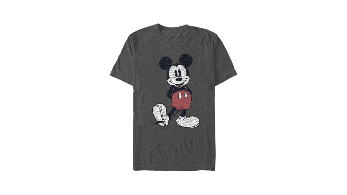 Men Mickey Friends Distressed Icon Pose T-shi...