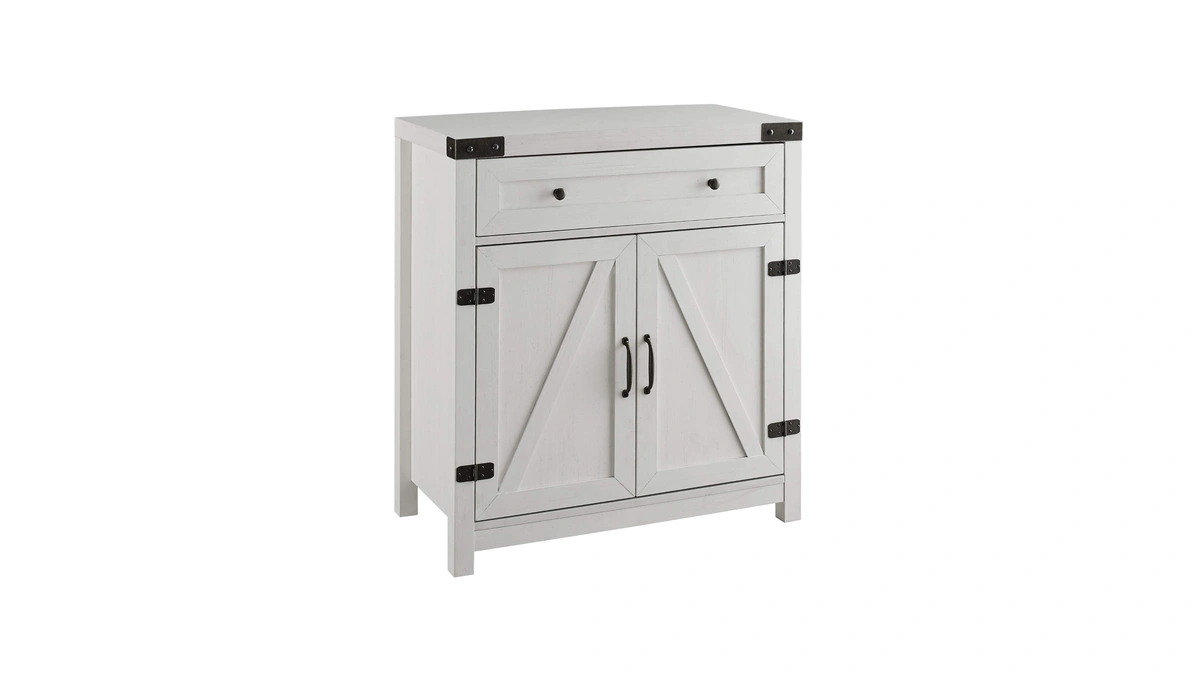 Walker Edison Farmhouse Double Barn Door Accent Kitchen Storage Cabinet
