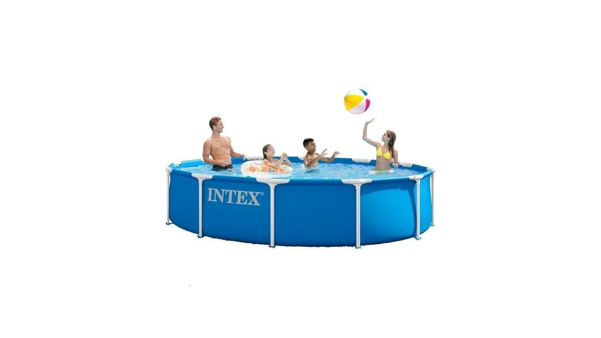 Intex 28210ep 12ft X 30in Metal Frame Above Ground Swimming