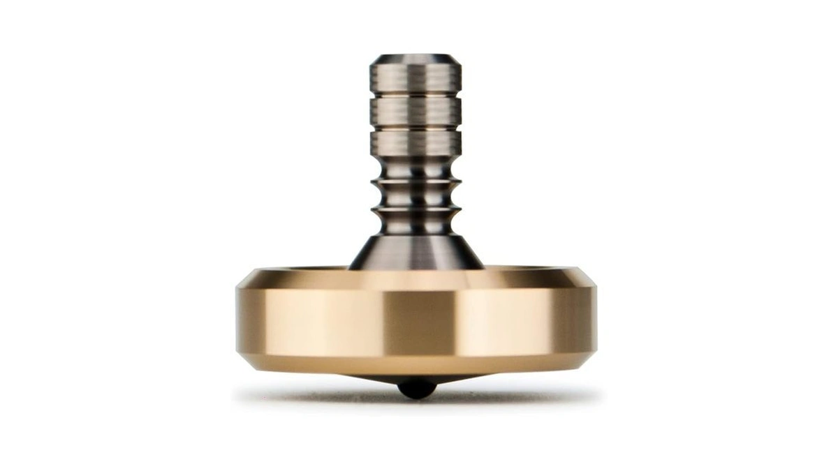 Djuiinostar Premium Spinning Top, Brass Collar With Titanium Stem, 8-10