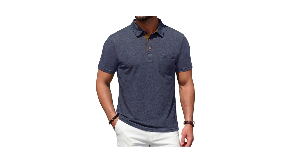 Asyjumpd Men's Polo Shirts Short Sleeve Casual Classic Summer Cotton