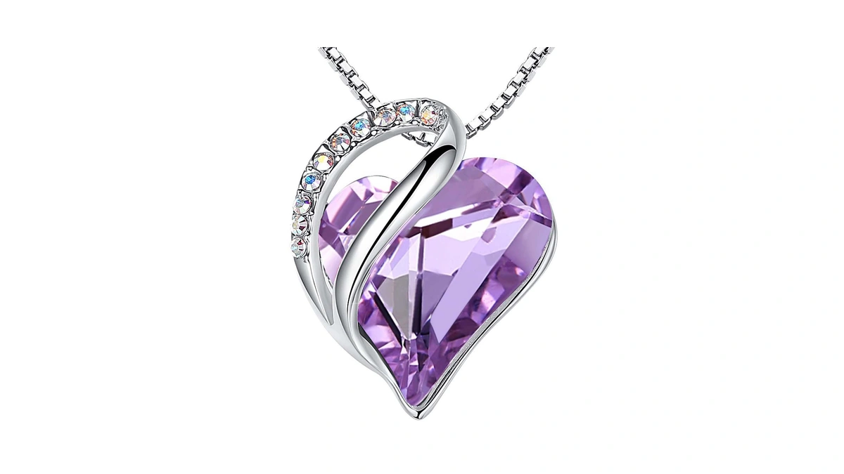Leafael Gift Necklaces For Women, Infinity Love Birthstone Heart Pendant,