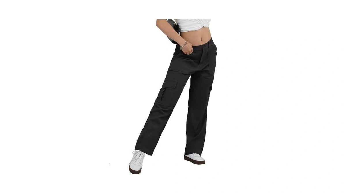 Himone Petite Cargo Pants For Women High Waisted Baggy With