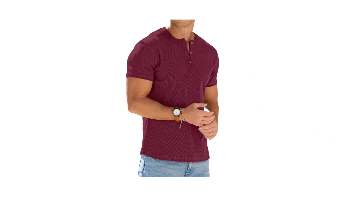 Sailwind Mens Muscle Henley Shirts Lightweigh...