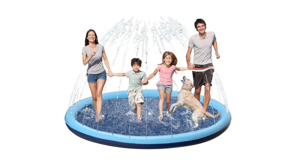Kids Dog Splash Pad Sprinkler - Jasonwell Non Slip Dog
