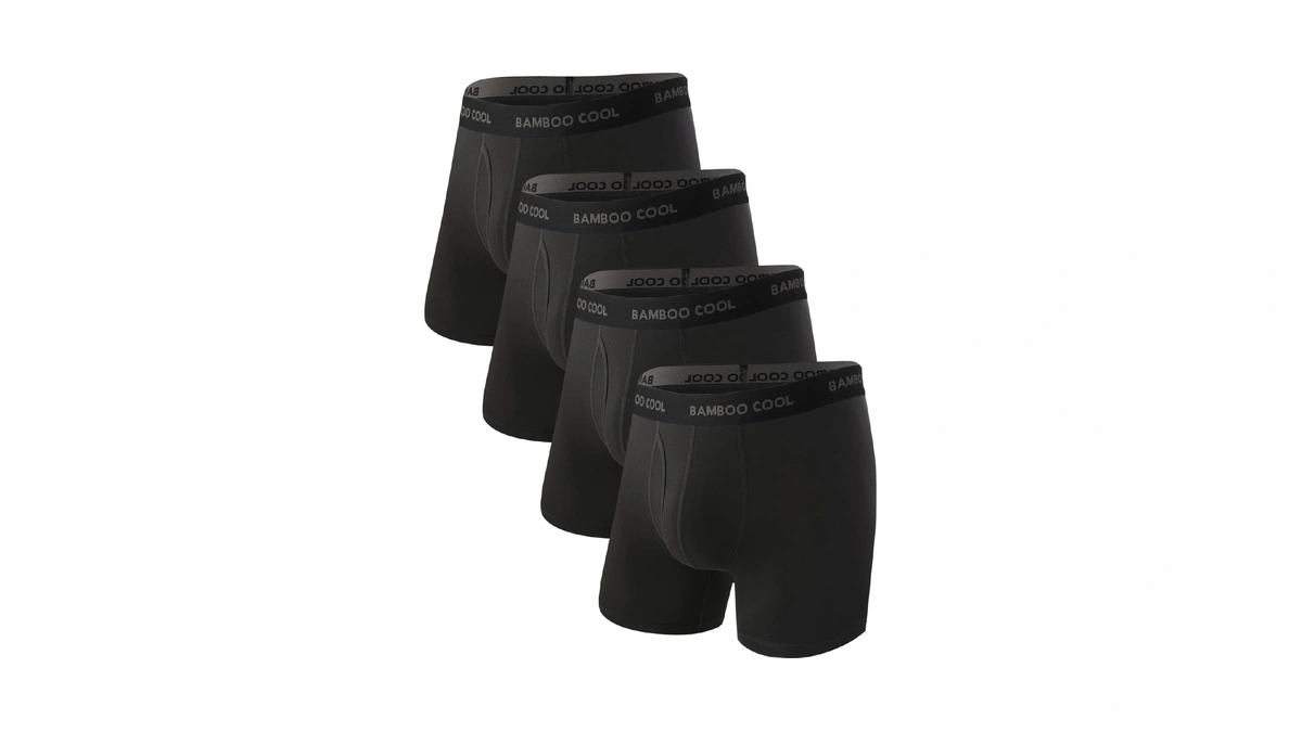 Bamboo Cool Men's Ultra Breathable Underwear,no Riding Up Boxer Briefs