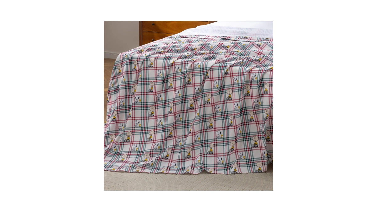 Berkshire Peanuts® Twin Flat Sheet (only), Brushed Microfiber Sheet With