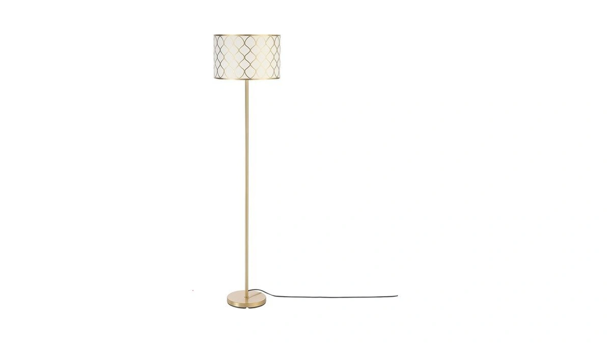 Globe Electric 65787 Kinsley 65" Floor Lamp, Matte Brass, Metal