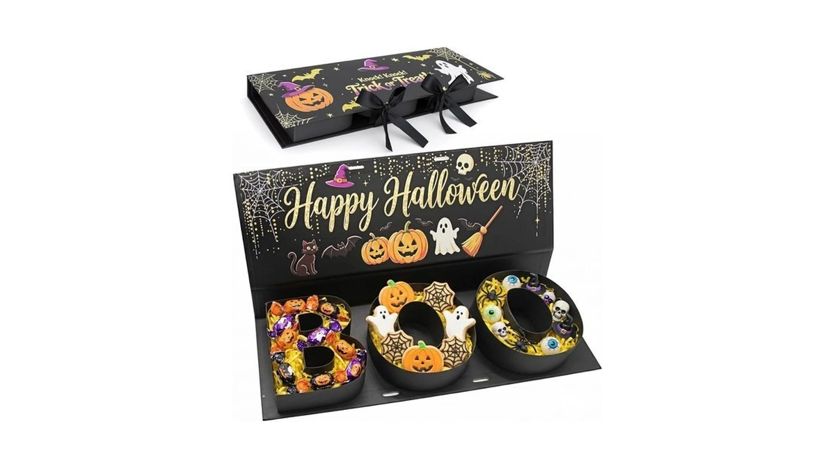 Halloween Candy Gift Box, Boo Letter Shaped Diy Fillable With