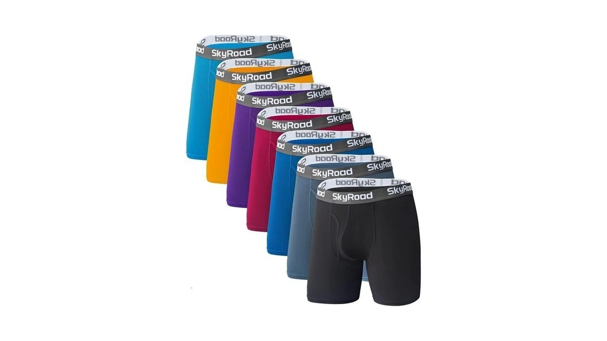 Skyroad Men's Ultra-comfort Boxer Briefs 7-pack, Moisture-wicking, Breathable & No