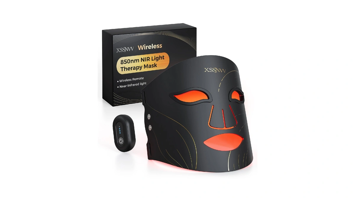 Xssnvv Red Light Therapy Mask For Face, 850nm Nir, Red/blue