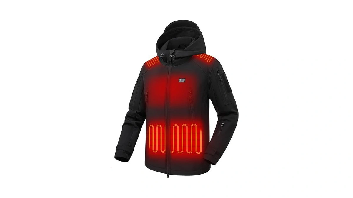 Ventrollo Men's Heated Jacket With 7.4v Battery Pack, 12 Heating