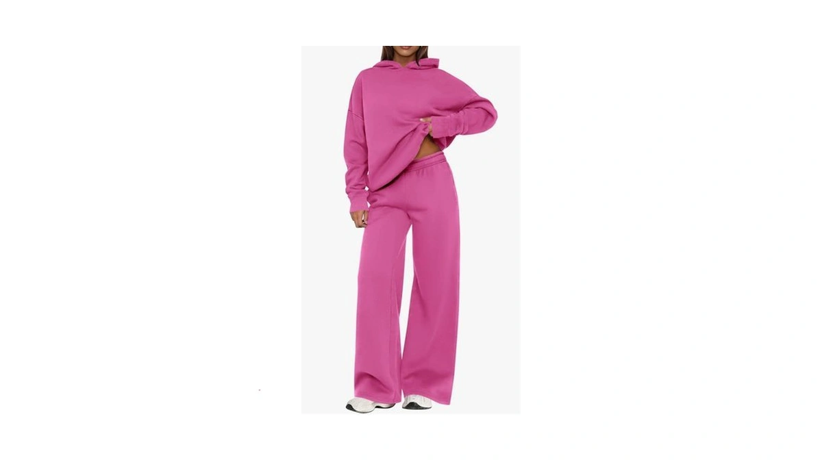 Prettygarden 2 Piece Lounge Sets For Women Matching Sweatsuits,rose Red,m