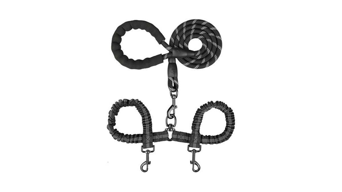 Mingxpets Double Dog Leash, Dual Dog Leash, 360° Swivel Tangle