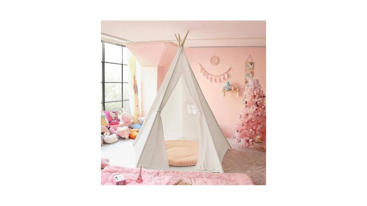 Co-z Larger 85" H Kids Teepee Play Tent, 2.1m Large
