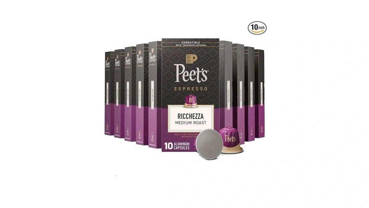 Peet's Coffee, Medium Roast Espresso Capsules, Compatible With Nespresso Original