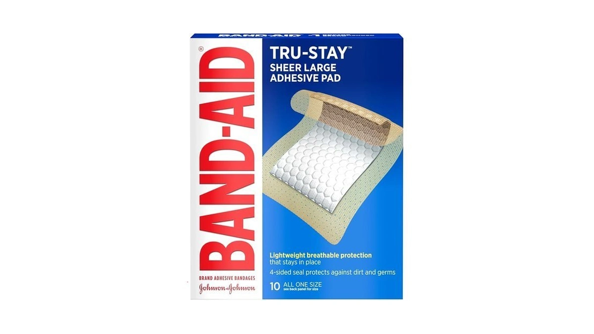 Band-aid Brand Tru-stay Sheer Adhesive Pads, Lightweight Breathable Protection &