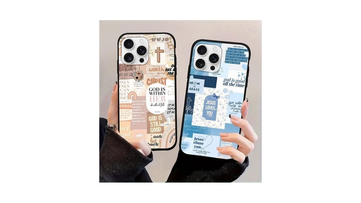 Aoldimu 2 Pack Jesus Cross Collage Phone Case For Iphone