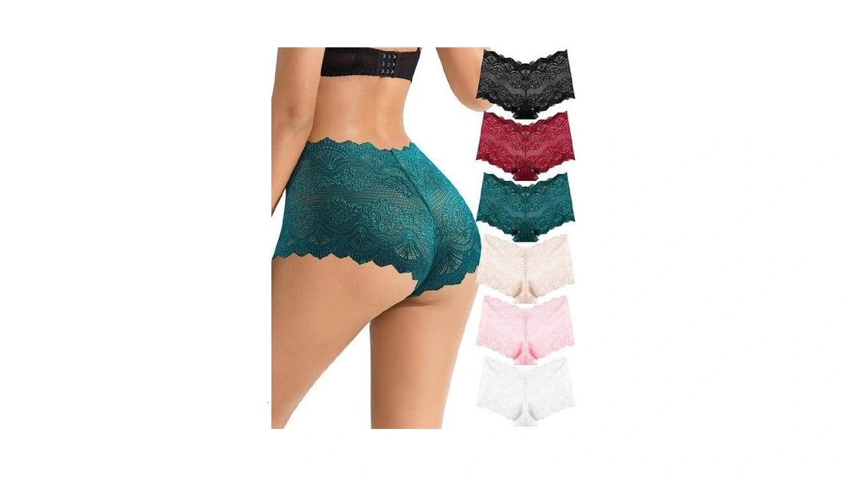 Asimoon Sexy Lace Underwear For Women High Waisted V Waist