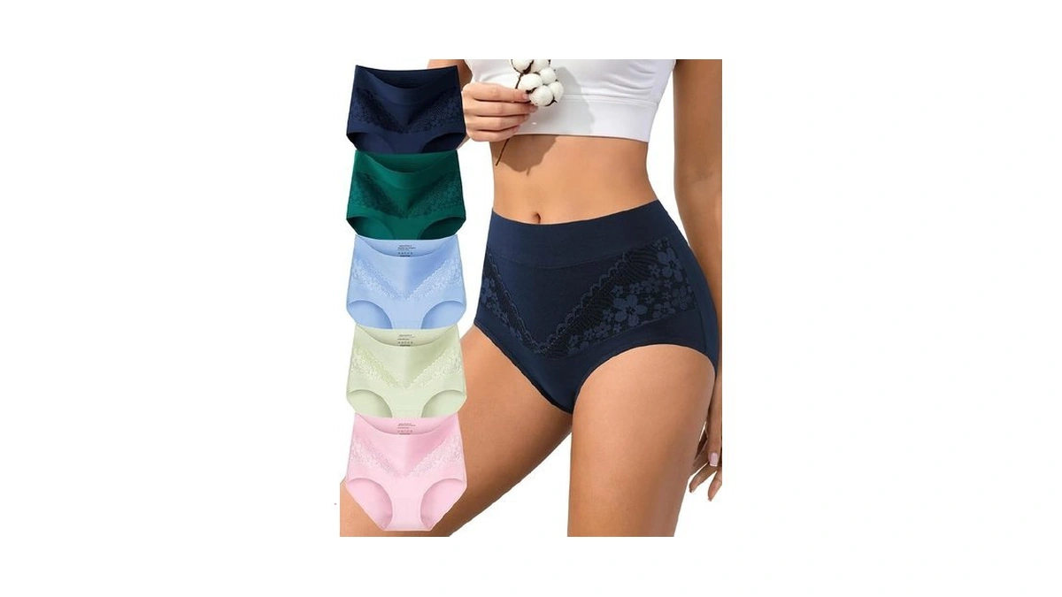 Asimoon High Waisted Underwear For Women Cotton Tummy Control Postpartum