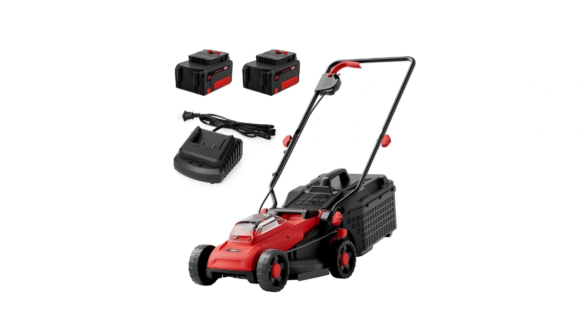 Mzk 20v 13" Electric Lawn Mower, Brushless Cordless Lawn Mower