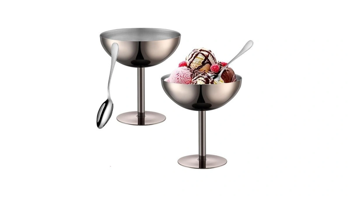 Unisweet Ice Cream Cups Set Of 2 With Spoons, 5